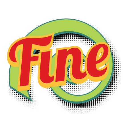 fine comic word. Pop art retro vector illustrationの写真素材