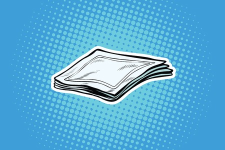 Paper napkins or handkerchiefs. Pop art retro comic book vector illustrationのイラスト素材