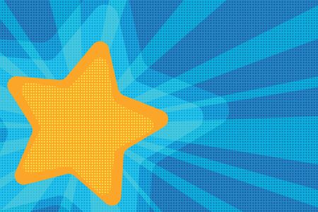 Background yellow star pop art. retro vector illustrationのイラスト素材