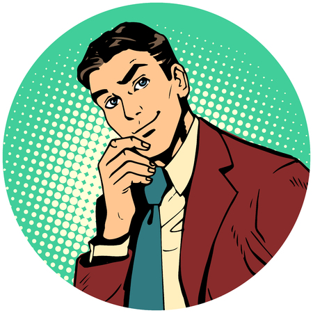 Round avatar icon symbol character image. Pop art retro vector illustrationの写真素材