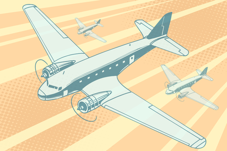 Planes flying in the skyのイラスト素材