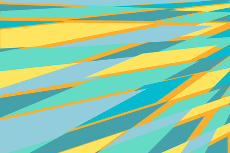 blue yellow abstract geometric backgroundの写真素材