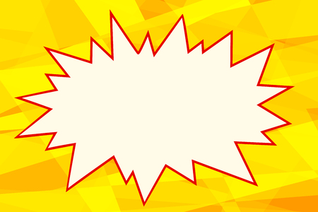 yellow pop art background comics bubbleの写真素材
