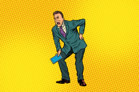 Male back pain. medicine and health. Pop art retro vector illustrationの写真素材