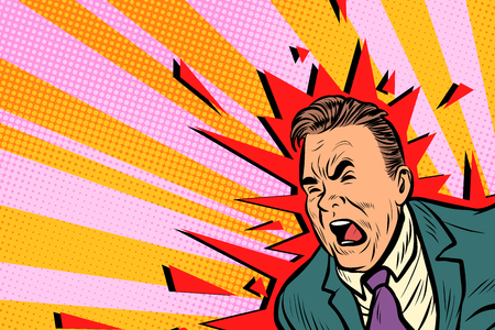 Severe headache male. Pop art retro vector illustrationの写真素材