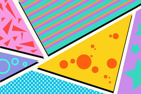 Geometric pop art background retro vector illustrationの写真素材