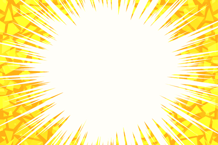 yellow light background cracked. Pop art retro vector illustrationの写真素材