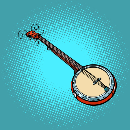 banjo musical instrument. Pop art retro vector illustration comic cartoon hand drawingの写真素材