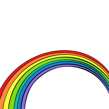 rainbow isolated on white backgroundの写真素材