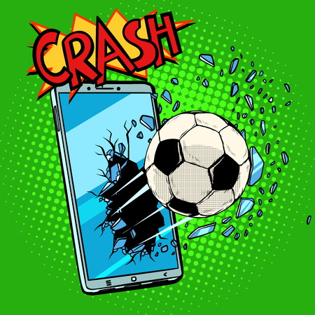Online sports betting and broadcasting socker concept in pop art retro  illustration comic cartoon drawing.のイラスト素材