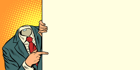 businessman pointing horizontal orientationのイラスト素材