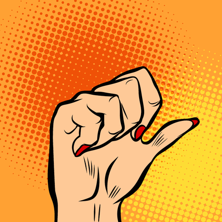 female fist and thumbのイラスト素材