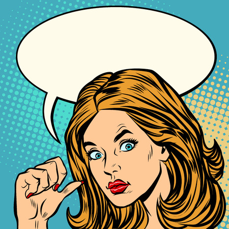 woman points finger at on themselvesのイラスト素材