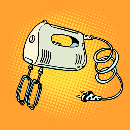 Hand mixer, kitchen equipment. Pop art retro vector illustration vintage kitschのイラスト素材