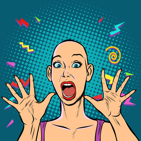Pop art retro vector illustration. Girls 80sのイラスト素材