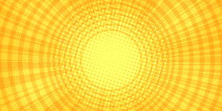 yellow gold circles background. Pop art retro vector illustration vintage kitsch 50s 60sのイラスト素材