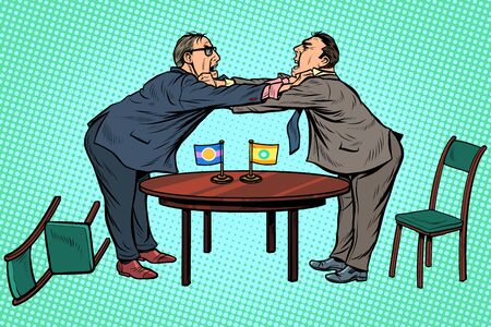 policy diplomacy and negotiations. Fight opponentsのイラスト素材