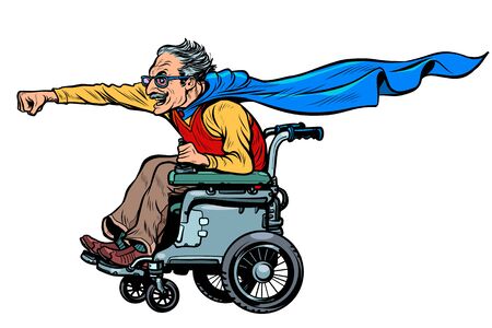 active wheelchair user disabled manのイラスト素材