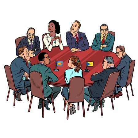 international negotiations diplomatsのイラスト素材