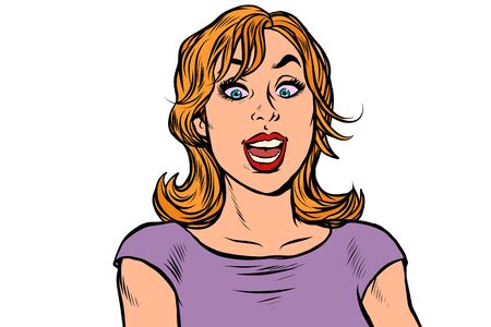 oops pop art surprised womanのイラスト素材