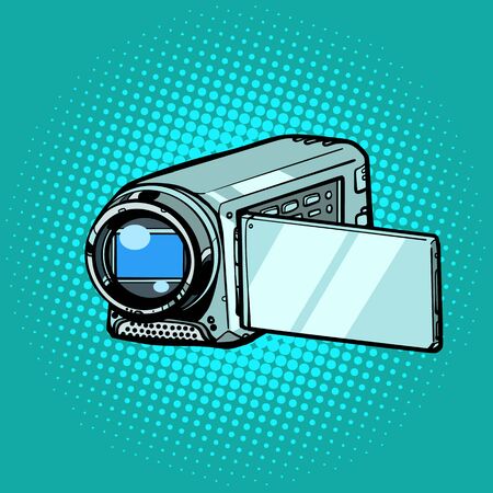 portable hand-held video cameraのイラスト素材