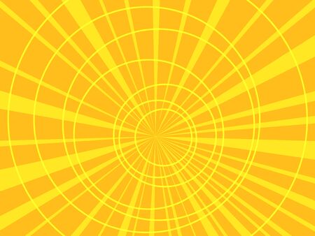 Yellow pop art background with circles. Pop art retro vector illustration 50s 60s kitsch vintage styleのイラスト素材