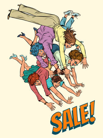 Pop art sale women fight retro illustration kitsch vintage 50s 60s styleのイラスト素材