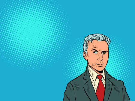 a serious man is a businessmanのイラスト素材