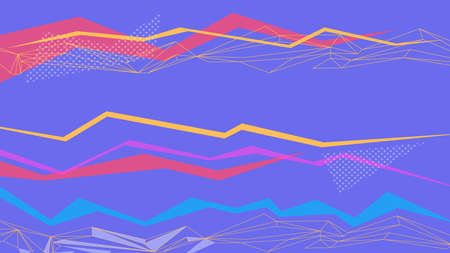 blue and multicolored stripes abstract background 80e style, bright vintage retro illustration