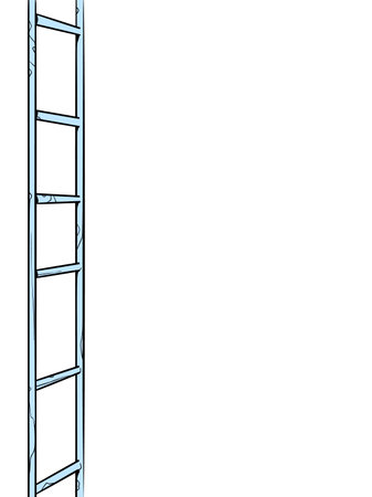 Steel single and whole staircase. Climbing up the career ladder. The path to dreams, achievements and goals. Pop Art Retroのイラスト素材
