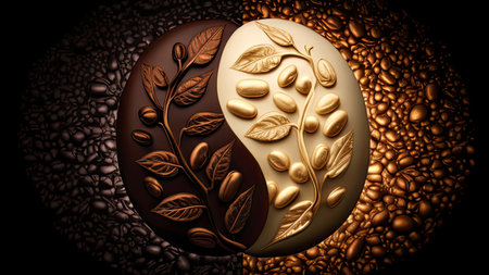 Background, coffee and chocolate.の素材