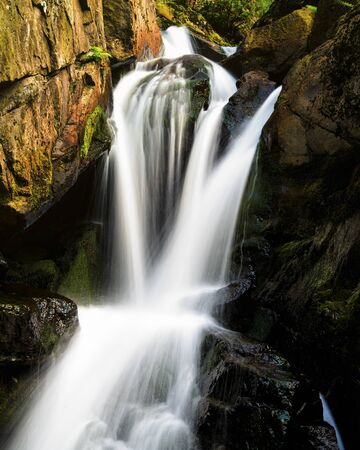 A waterfall at Helleren.の写真素材