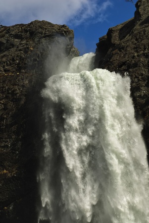 Maanafossen  The most majestic waterfall in Rogaland county の写真素材