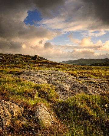 Late evening at Holmaholen, Rogaland, Norway.の写真素材