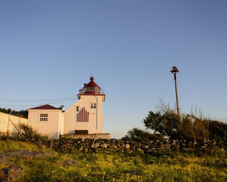 Sunset at Tungenes fyr, Rogaland, Norway の写真素材