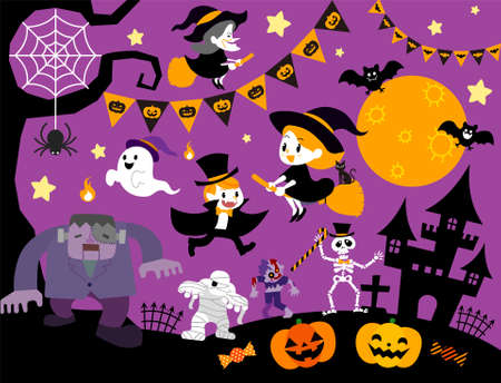 Halloween Cute Illustrationのイラスト素材