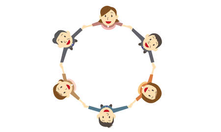 Vector illustration of the image of employee harmonyのイラスト素材