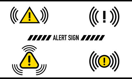 Vector illustration assortment of Alert signsのイラスト素材