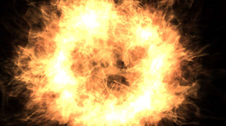 Graphics of the explosion and fire