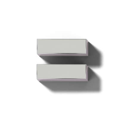 Realistic silver block charactersの写真素材