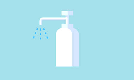 Simple vector illustration of disinfection bottleのイラスト素材