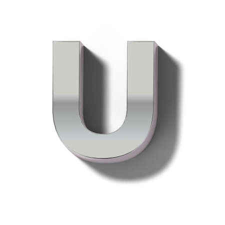 Realistic silver block charactersの写真素材