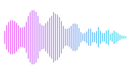 Illustration of the gradient of the waveformのイラスト素材