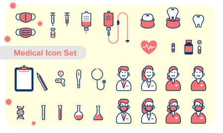 Medical icon set of simple designのイラスト素材