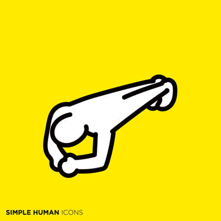 Simple human icon series "Planquer"のイラスト素材