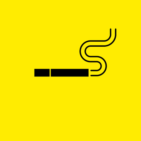 Simple mark of cigarettes and smokeのイラスト素材