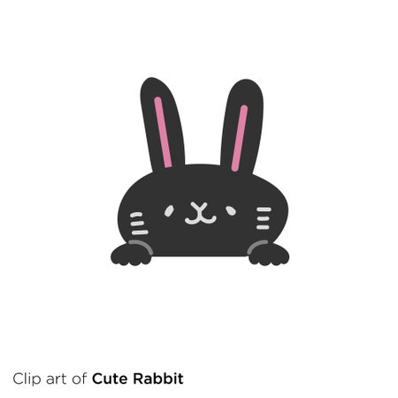Rabbit character illustration series "She appear"のイラスト素材
