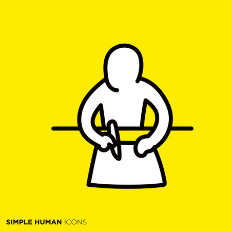 Simple human icon series "People who fill in documents"のイラスト素材