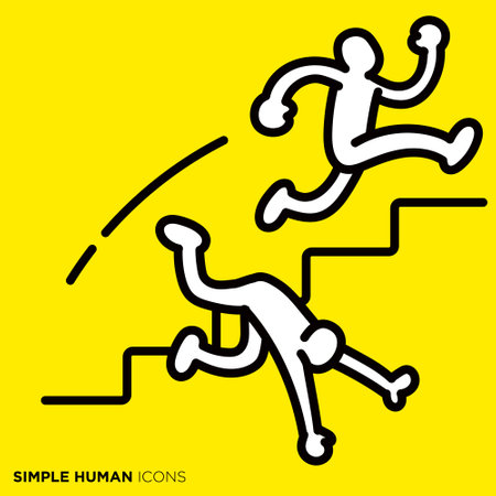 Simple human icon series "Pushing person"のイラスト素材