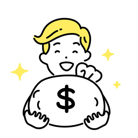 Illustration Series of Cute Person _ A rich man _ Successful personのイラスト素材